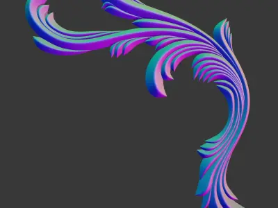 Wooden Corner Ornate 3D print model