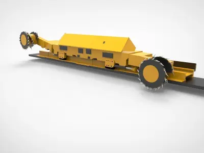 Longwall mining machines 3D model
