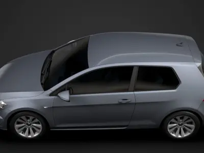 VW Golf TSI Bluemotion 3door Typ5G 2019 3D model