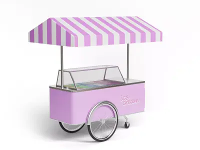 ice cream cart 3D model