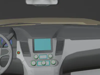 Game Ready Rigged Chevy Suburban de-badged PBR Low-poly 3D model