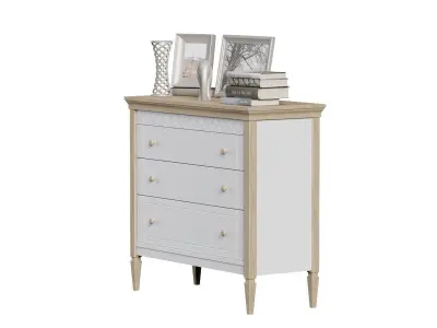 Dresser three drawer chest of drawers 3D model