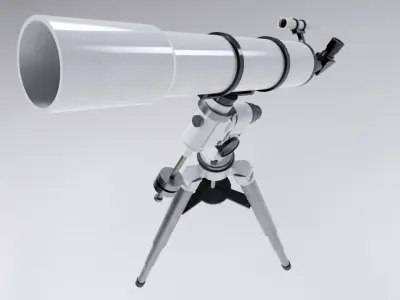 Astronomy Telescope  Low-poly 3D model