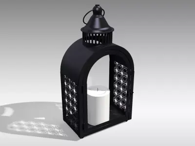 Metal Lantern 04 Low-poly 3D model
