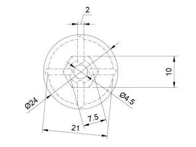 Plastic Nut 3D print model