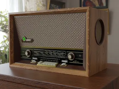 Rare tube stationary radio Dzintaras 3D model