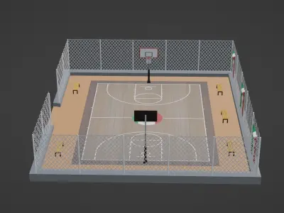 Basketball Stadium - Italy Low-poly 3D model