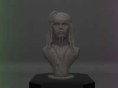 Jack Sparrow Bust 3D printable STL file  3D print model