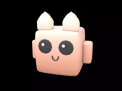 Basic Type Game Asset Pet Character v1 002 Low-poly 3D model