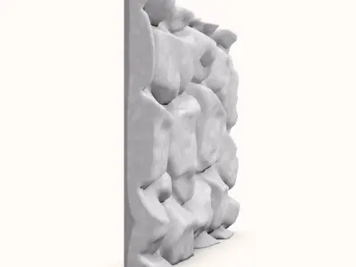 Thick Aged Gneiss Wall Prop 3D model