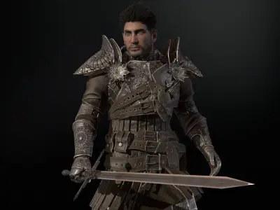 NPC Knight 8 Low-poly 3D model