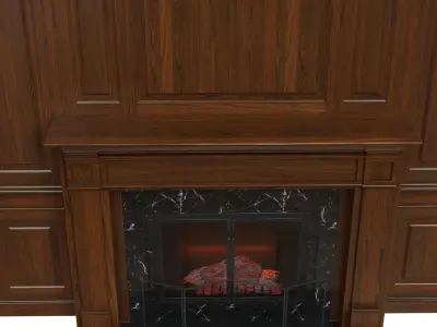 Classic fireplace 01 3D model