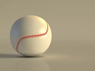 SPORT---BASEBALL---Ball baseball Free low-poly 3D model
