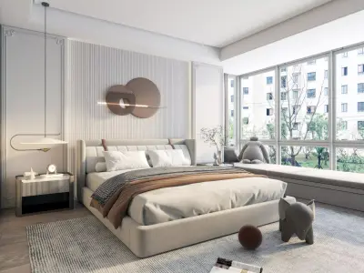 Luxury Modern Bedroom 3D model