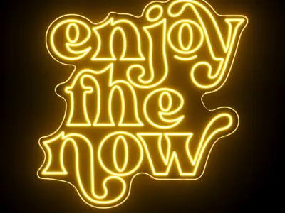 Enjoy The Now Neon Sign 3D model