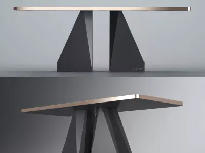 Luxury Ellitia Table Set 3D model