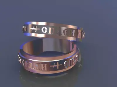 wedding ring save and preserve  3D print model