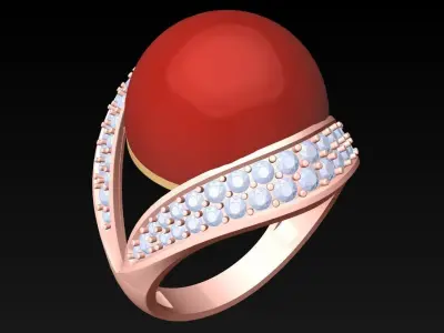 Stone Ring  - GN232 3D print model