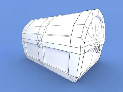 Treasure Chest Hand Painted Free low-poly 3D model