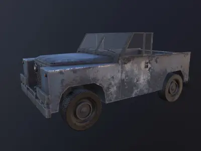 Jeep wrangler TRE4 game Tomb Raider 4 Low-poly 3D model