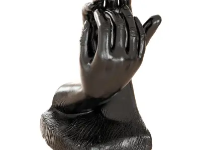Sculpture two hands by Auguste Rodin 3D model