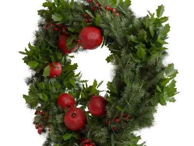 Christmas wreath 3 3D model