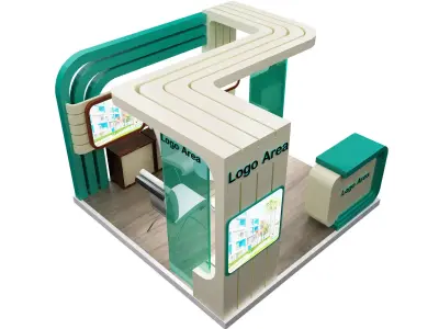  Booth Exhibition Stand a114  3D model