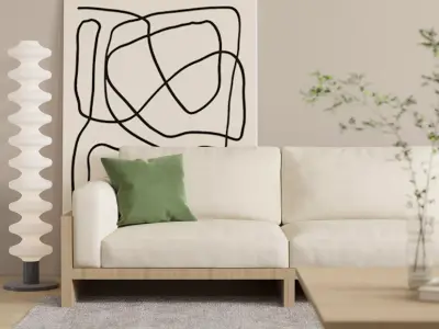 Modern residential indoor 3 d model 3D model