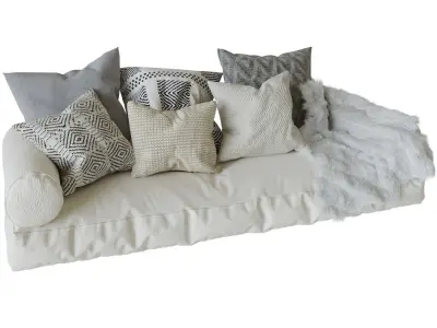 Decorative soft corner on the windowsill 3 3D model