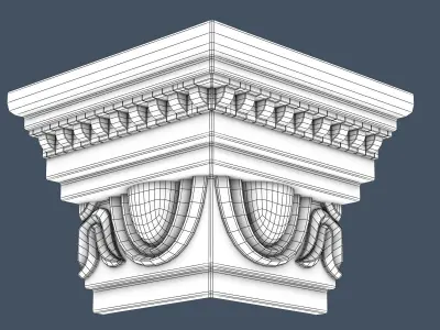 Decorative Crown Molding 3D model 6