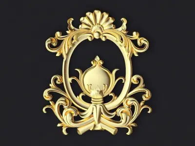 Central decor ornament for furniture 3D model 730