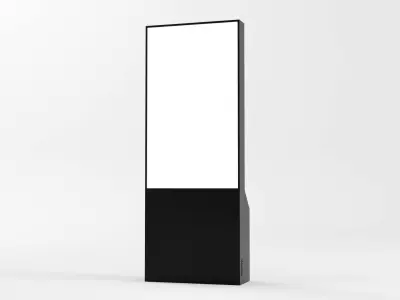 Digital Advertising Billboard 3D Model Low-poly 3D model