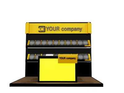  Booth Exhibition Stand a413d 3D model