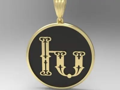 Decorative Letter Xh 3D print model