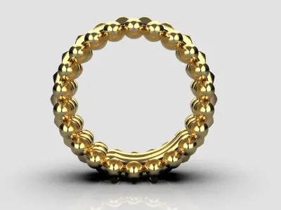 Clash Two Row Ring 17 5mm 3D print model