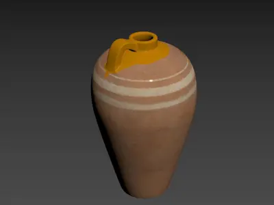 Fairfax Handcrafted Terracotta Vase 3D model