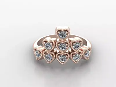 Solitaire Ring Version 1 SR26 3D model