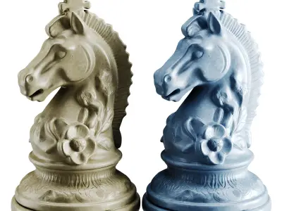 Horse chess Low-poly 3D model