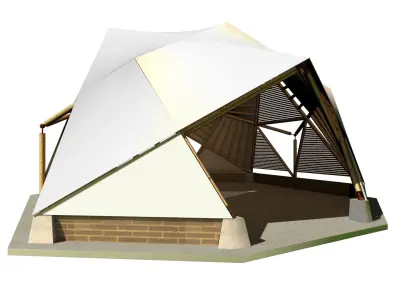 BAMBOO CANOPY D-ICO BAKED  3D model