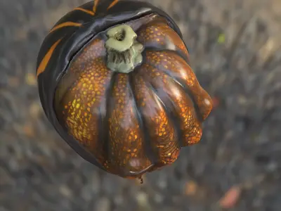 Haunted Pumpkin Skull 3D model