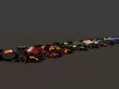 F1 2025 Low Poly Low-poly 3D model
