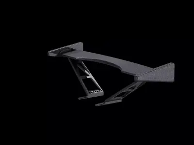 Spoiler tuning part industrial auto carbon style 3D model
