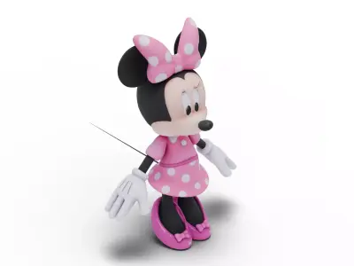 Minnie Mouse Low-poly 3D model