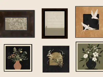 Middle Ages ji hanging painting three-dimensional  3D model