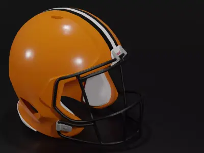 Football Helmet 3D model 2