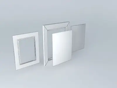 Picture Frame Bespoke Victorian Crimson Gold Lace Free 3D model