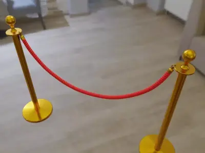 Queue Separator Pedestal - Organizador de Fila Low-poly 3D model