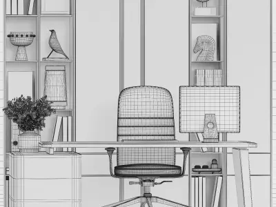 office furniture 01 3D model