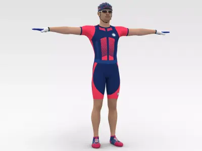 Cyclist 07 3D model