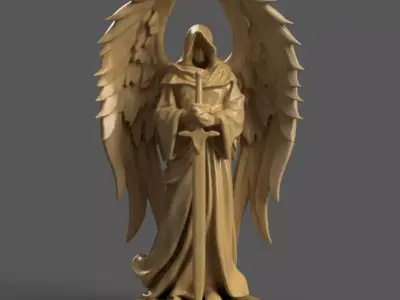 Angel Warrior with Sword 3D Printable STL for Decoration 3D print model